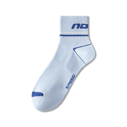 Sport Mesh Cushion Quarter Socks(5 Pairs) - Sky Blue - EU38-44(US5-10) - image 3
