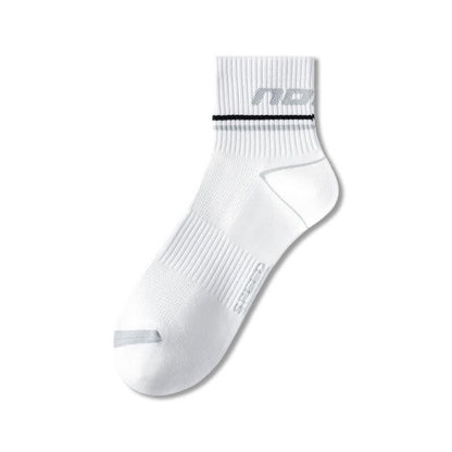 Sport Mesh Cushion Quarter Socks(5 Pairs) - White - EU38-44(US5-10) - image 2