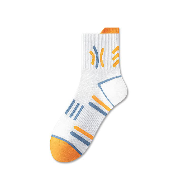 Cotton Sport Quarter Socks(5 Pairs) - Orange - EU38-44(US5-10) - image 2