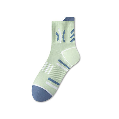 Cotton Sport Quarter Socks(5 Pairs) - Green - EU38-44(US5-10) - image 6