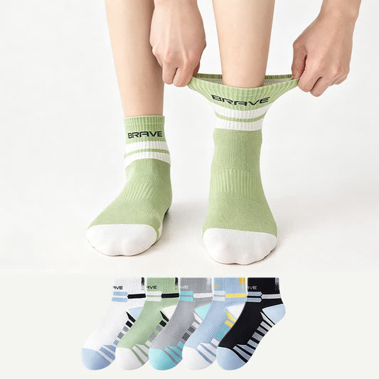 Brave Ribbed Sport Quarter Socks(5 Pairs) - image 0