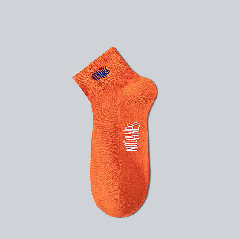 Breathable Cotton Ankle Socks(8 Pairs) - Orange - EU38-45(US5-11) - image 5
