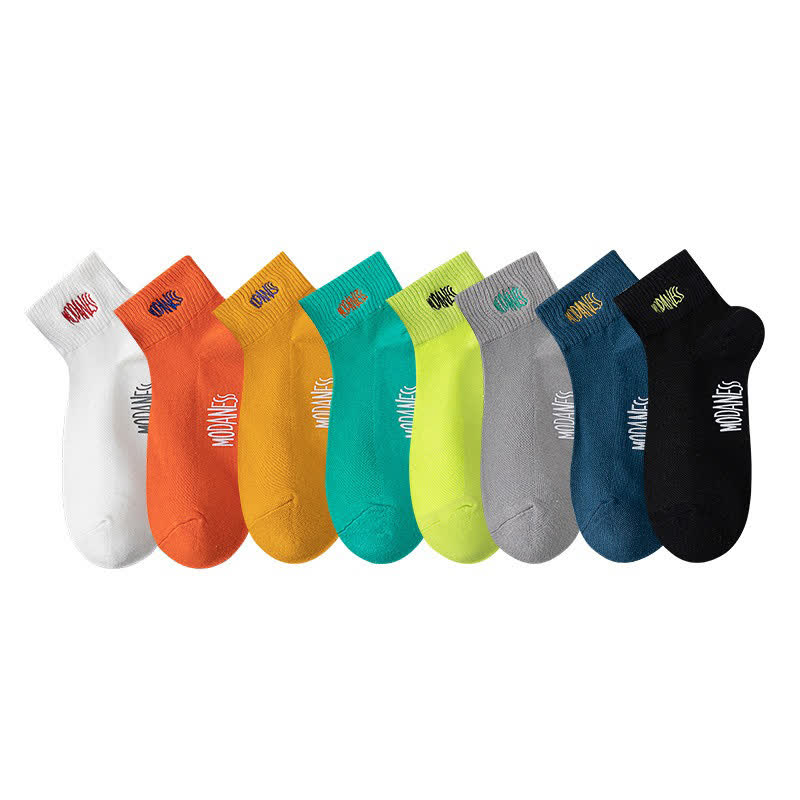Breathable Cotton Ankle Socks(8 Pairs) - Multicolor - EU38-45(US5-11) - image 10