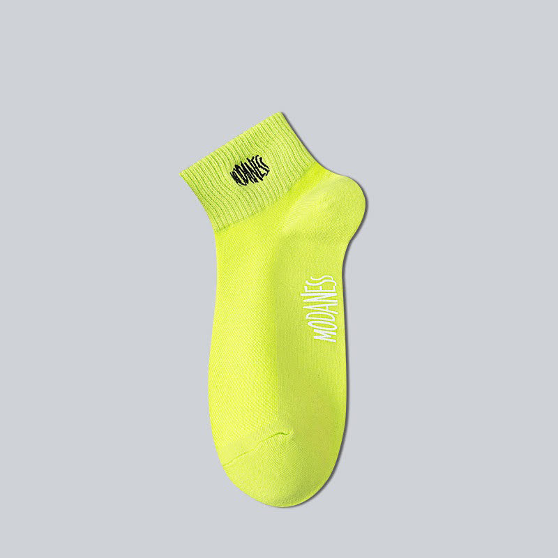 Breathable Cotton Ankle Socks(8 Pairs) - Light Green - EU38-45(US5-11) - image 6
