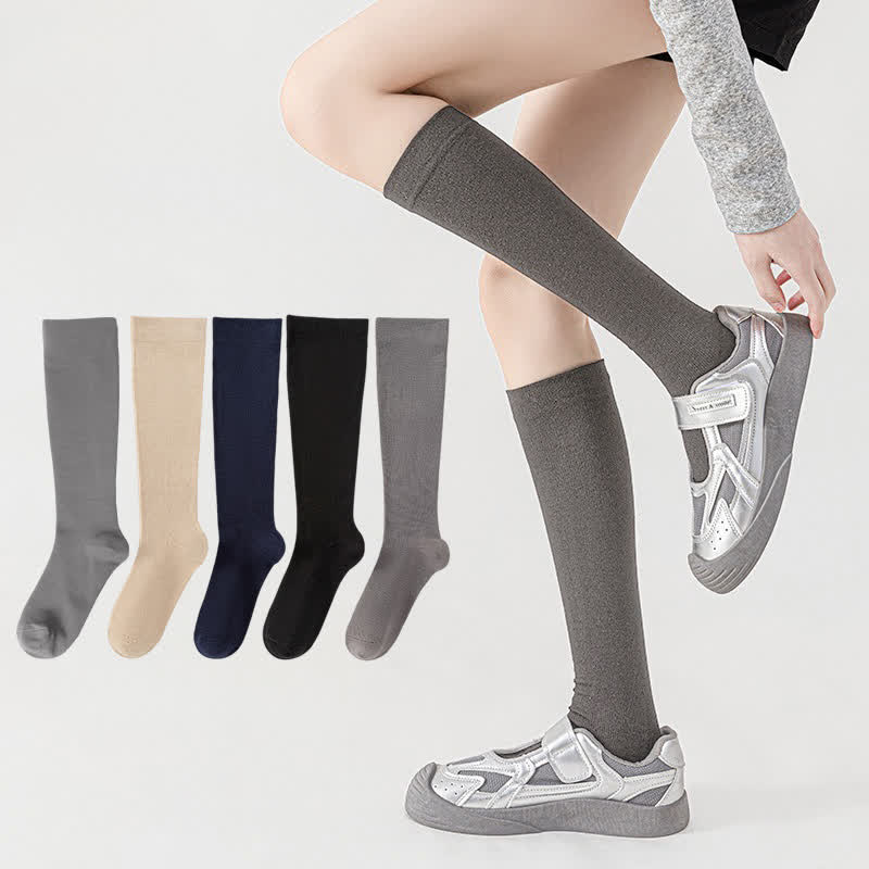 Plus Size Solid Bamboo Compression Socks - image 0