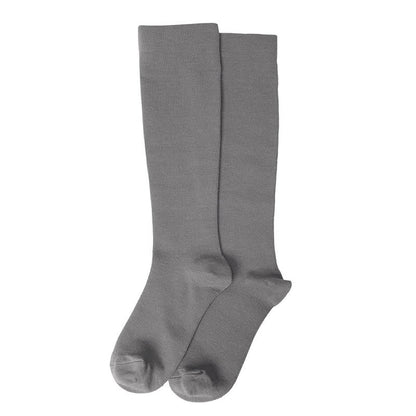 Plus Size Solid Bamboo Compression Socks - Grey - 5XL - image 6
