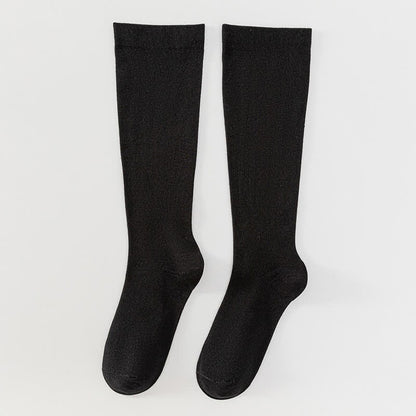 Plus Size Solid Bamboo Compression Socks - Black - 5XL - image 7