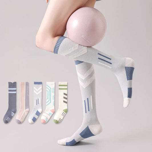 Geometric Colorblock Compression Socks(3 Pairs) - image 0