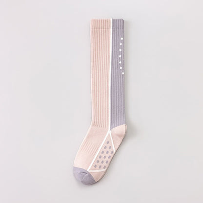 Geometric Colorblock Compression Socks(3 Pairs) - Pink - EU36-40(US3-7) - image 7