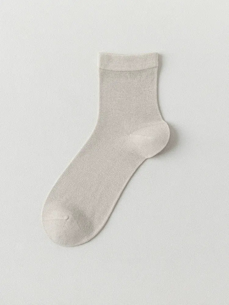 Silk Soft Casual Quarter Socks (4 Pairs) - Khaki - EU38-45(US5-11) - image 3