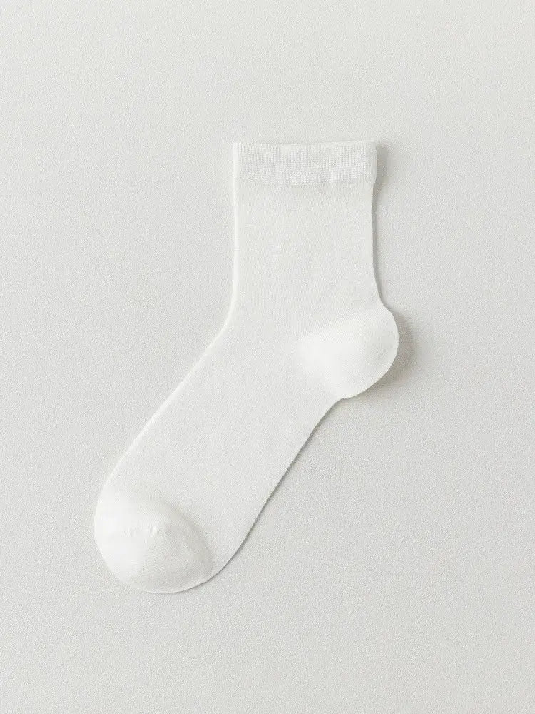Silk Soft Casual Quarter Socks (4 Pairs) - White - EU38-45(US5-11) - image 5