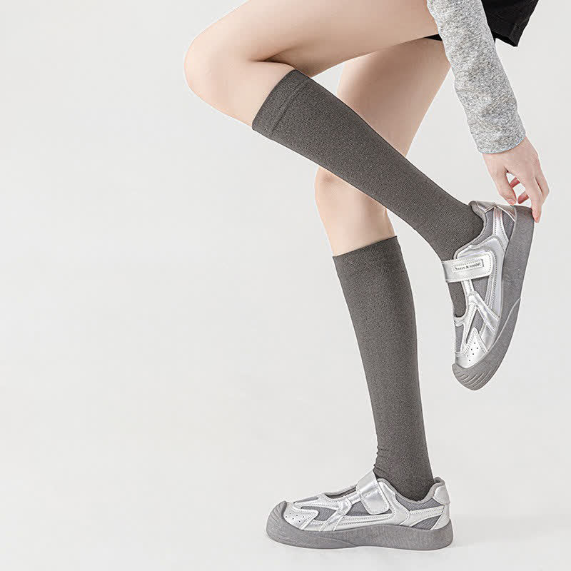 Plus Size Solid Bamboo Compression Socks - image 1