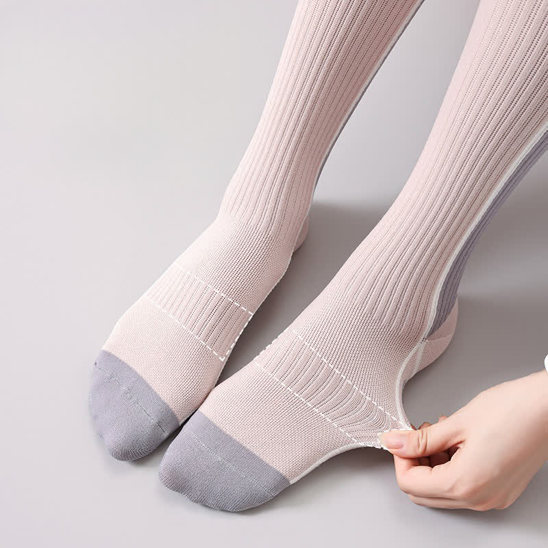 Geometric Colorblock Compression Socks(3 Pairs) - image 2