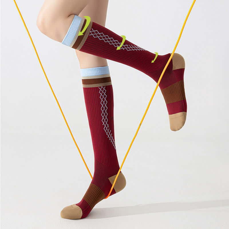 Ribbed Compression Socks(3 Pairs) - image 1