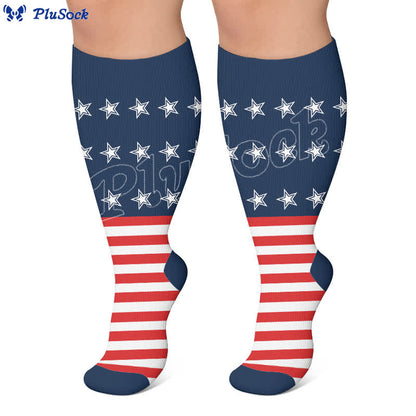 Plus Size Patriotic Eagle Compression Socks - image 6
