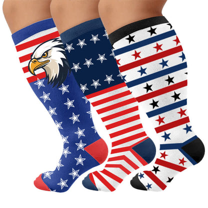 Plus Size Patriotic Eagle Compression Socks - image 4