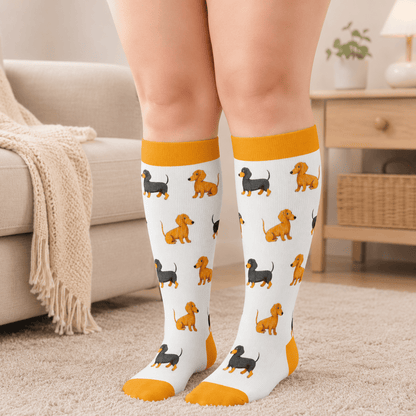 Plus Size Bunny Panda Dachshund Compression Socks - image 3