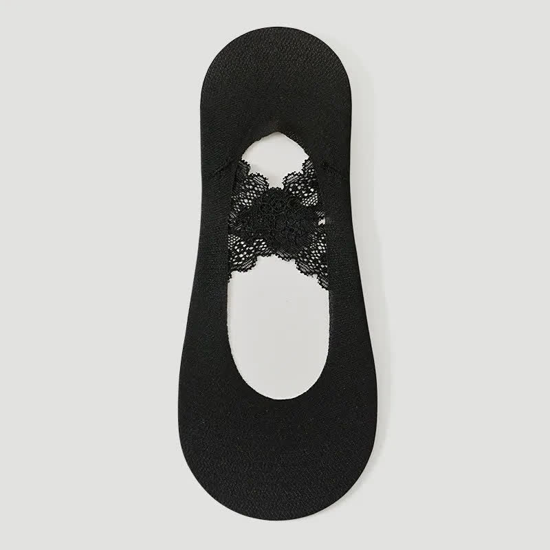 Lace No Show Breathable No Show Socks(3 Pairs) - Black - EU35-39(US2-6) - image 10