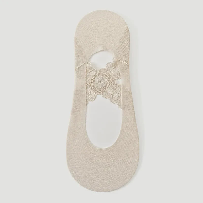 Lace No Show Breathable No Show Socks(3 Pairs) - Grey - EU35-39(US2-6) - image 7
