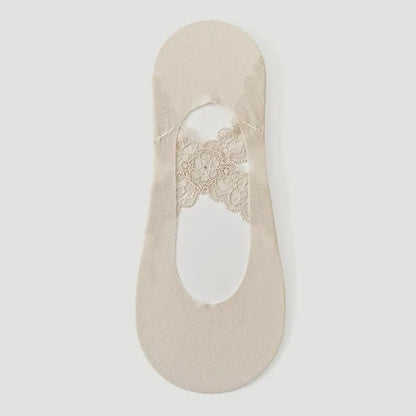 Lace No Show Breathable No Show Socks(3 Pairs) - Grey - EU35-39(US2-6) - image 7