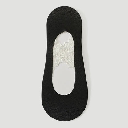 Lace No Show Breathable No Show Socks(3 Pairs) - Black-A - EU35-39(US2-6) - image 11