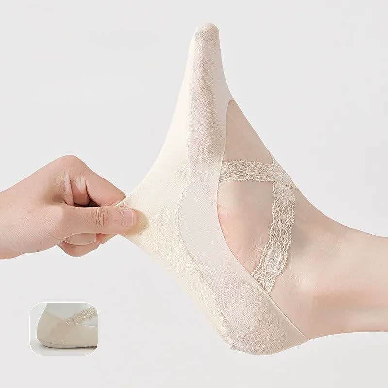 Lace No Show Breathable No Show Socks(3 Pairs) - image 3