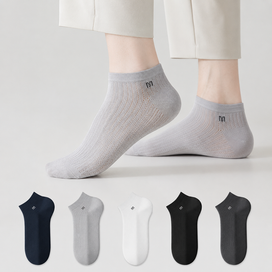 Breathable Ankle Socks(5 Pairs) - Multicolor - EU39-44(US5-10) - image 0