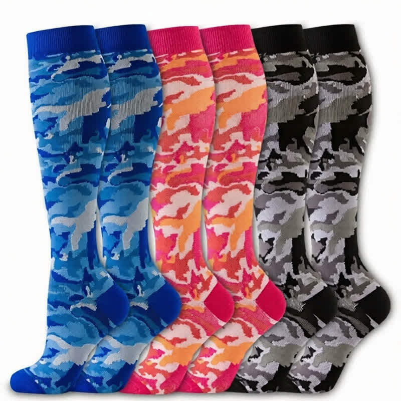 Blue Camo Compression Socks(3 Pairs) - image 4