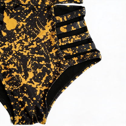 Cutout Splash Print One-Piece Swimsuit - image 7
