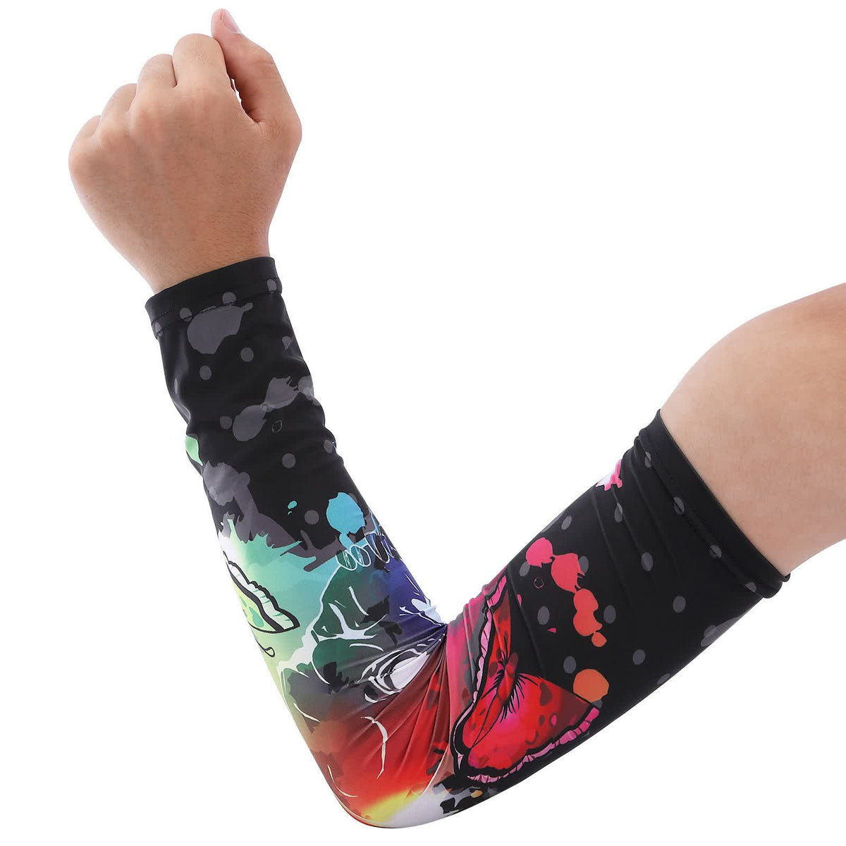 Galaxy Fade Cooling  Arm Sleeves(2 Pairs) - Red - One Size - image 1