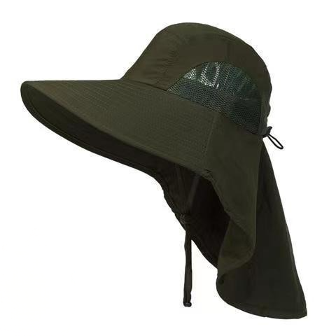 Breathable Neck Shield Sun Hat - Black - One Size - No Face Cover - image 0