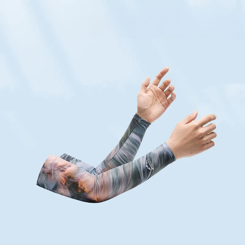 Landscape Printed Cooling Arm Sleeves(4 Pairs) - Red - One Size - image 1