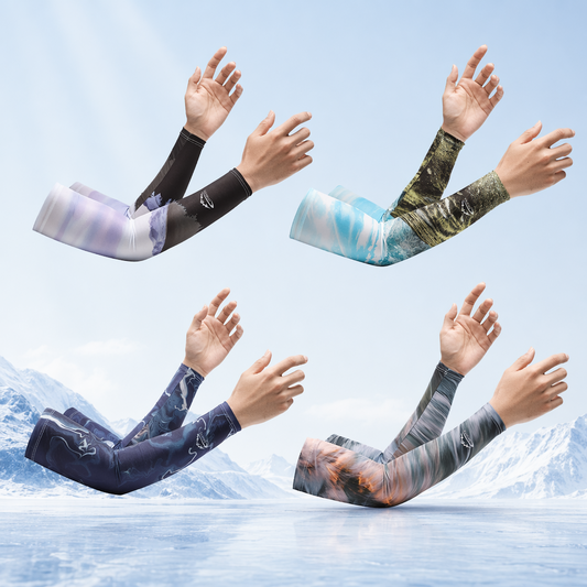Landscape Printed Cooling Arm Sleeves(4 Pairs) - Multicolor - One Size - image 0