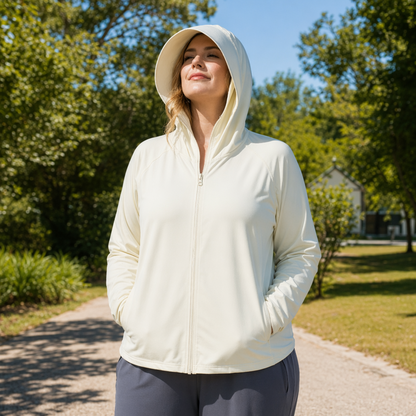 Lightweight Hooded Sun Protection Clothing - Yellow - 4XL - image 3