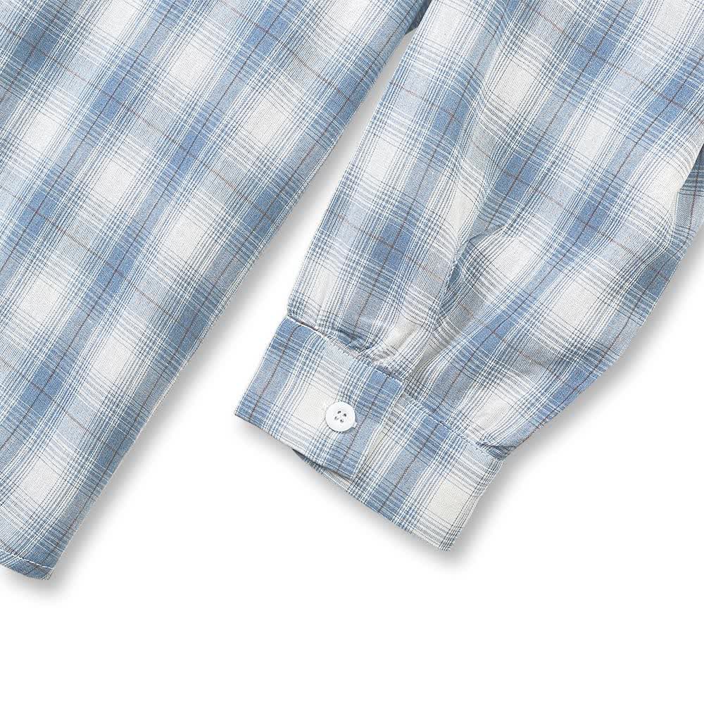 Plus Size Cotton Plaid Shirt and Cami Dress Lounge Set - image 4