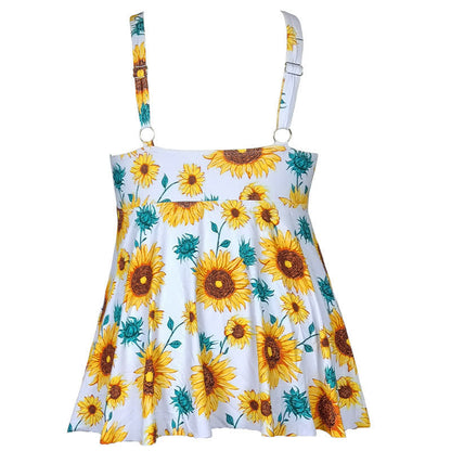 Plus Size Printed Ring Strap Swim Dress - image 11