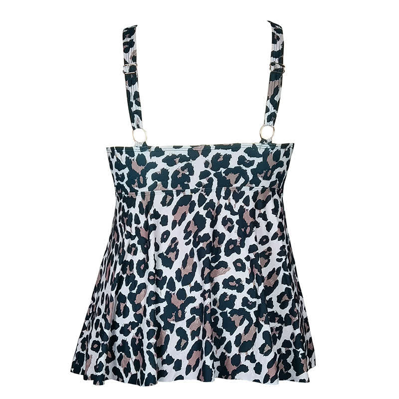 Plus Size Printed Ring Strap Swim Dress - image 14