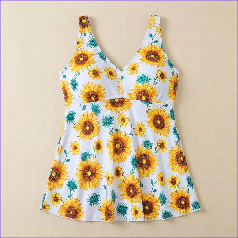 Plus Size Printed Ring Strap Swim Dress - image 12