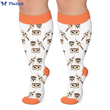 Plus Size Angel Ghost Heart Compression Socks - image 7