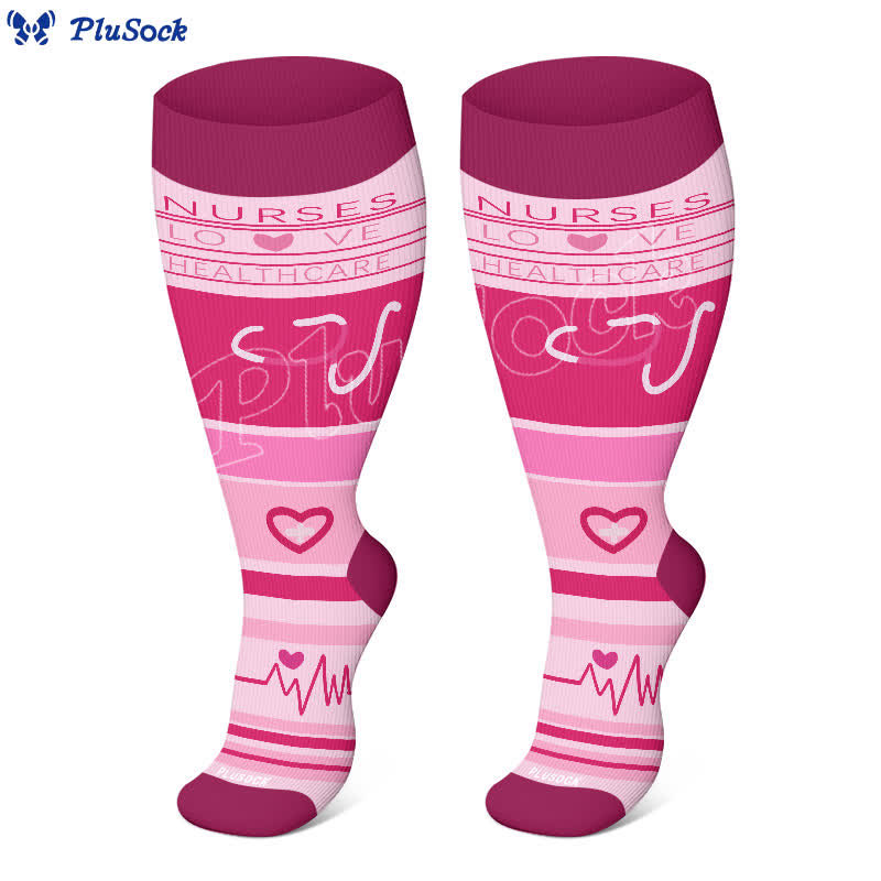 Plus Size Nurse Print Compression Socks - image 7