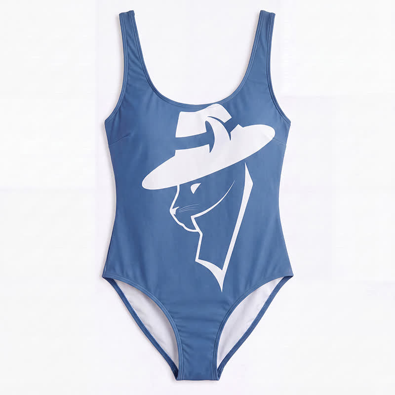 Tropical Leopard Flower Cat Print One-Piece Swimsuit - image 20