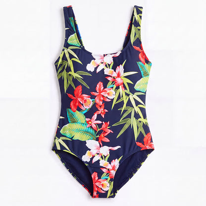 Tropical Leopard Flower Cat Print One-Piece Swimsuit - image 22