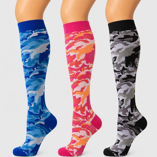 Blue Camo Compression Socks(3 Pairs) - image 0