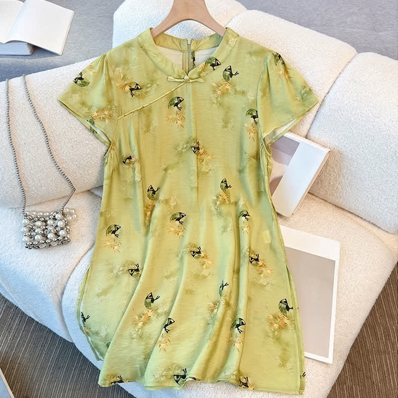 Plus-Size Floral Mandarin Collar Tunic Blouse - image 5