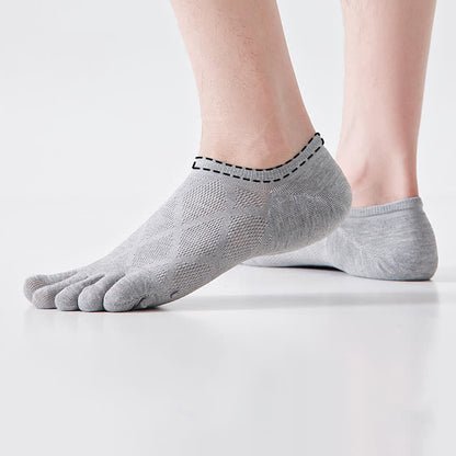 Breathable Bamboo Five Toe No Show Sokcs(3 Pairs) - image 2