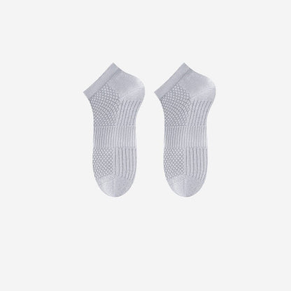Breathable Antibacterial Ice Silk Ankle Socks (5 Pairs) - Light Gray - EU39-44(US6-10) - image 8
