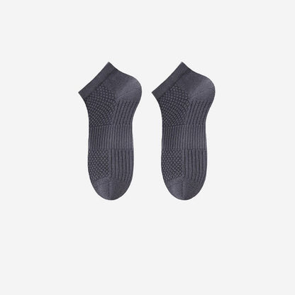 Breathable Antibacterial Ice Silk Ankle Socks (5 Pairs) - Grey - EU39-44(US6-10) - image 9