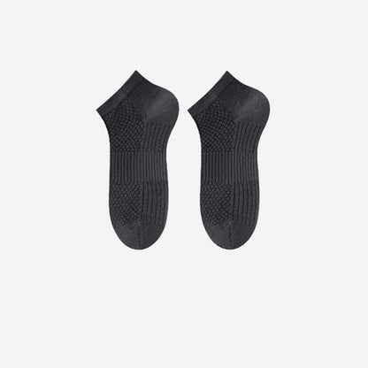 Breathable Antibacterial Ice Silk Ankle Socks (5 Pairs) - Dark Grey - EU39-44(US6-10) - image 7