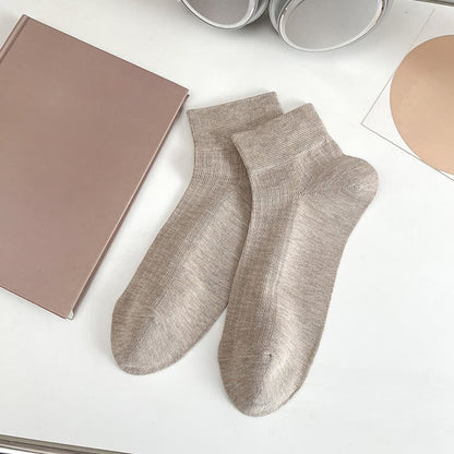 Soft Stretch Ankle Socks (5 Pairs) - Khaki - EU36-44(US3-10) - image 9