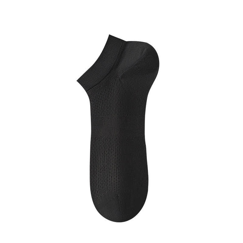 Breathable Silk Ankle Socks (8 Pairs) - Black - EU36-44(US3-10) - image 5